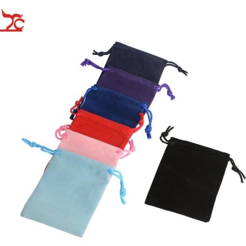 Cheap 100Pcs 5x7cm Velvet Drawstring Pouch Bag/Jewelry Bag,Christmas Wedding Gift Bags & Pouches De Bijoux velvet bag