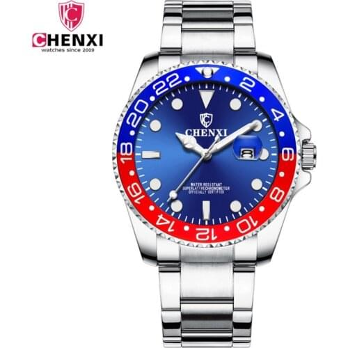CHENXI Luxury Brand Men Business Sport Watches Mens Quartz Clock Full Steel Waterproof WristWatches relogio masculino Watch Man