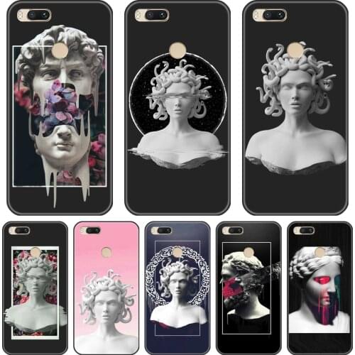 Back Cover For Xiaomi MI A1 A2 Lite Mi5 Mi6 Mi8 Medusa Art David Phone Case Silicone For Xiaomi Mi 5 5C 5S 5X 6 6X Plus 8 SE
