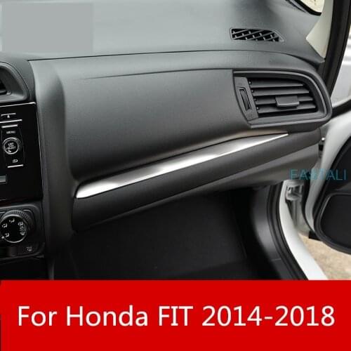 For Honda FIT JAZZ 2014-19 car central control decorative stickers instrument panel decorative bright strip car accessories