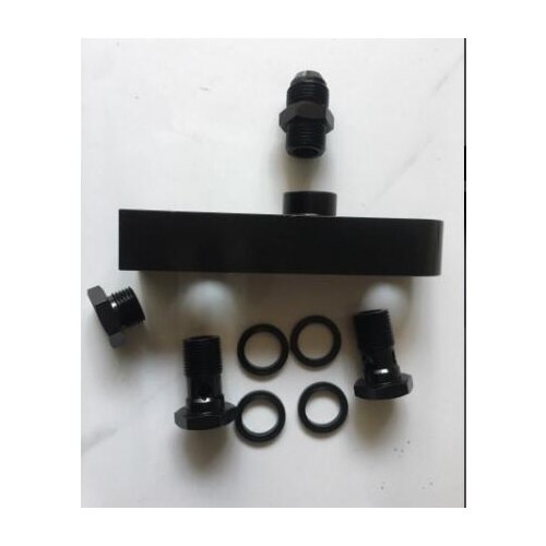 Dual Double Billet 0580254044 Fuel Pump inlet Mounting rail Kit fit 044 Fuel pump with AN8 fitting