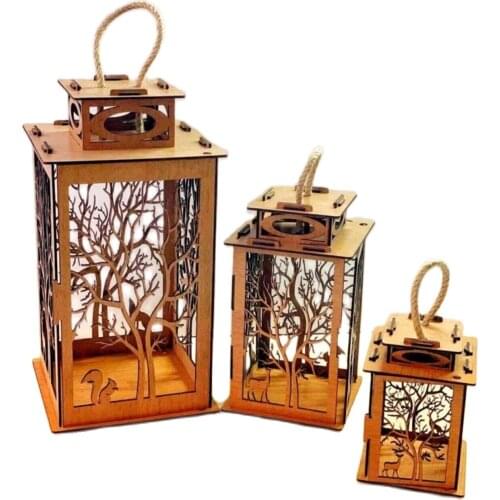 GFMood Decorative Wooden Candlesticks