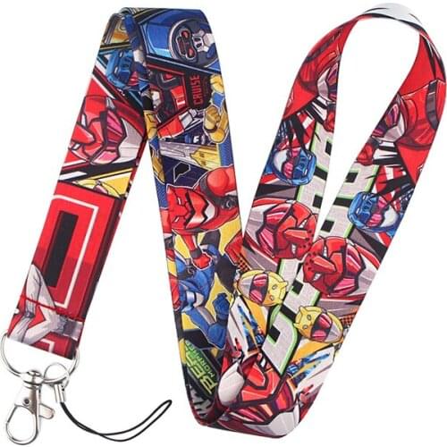 Go Busters Neck keychain necklace webbings ribbons Anime Cartoon Neck Strap Lanyard ID badge holder Keychain Lanyard decorations