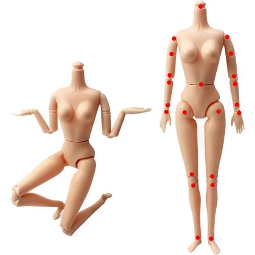 BJD Doll White Skin Body for 1/6 30cm 22 Movable Joints Doll Girl DIY Body for Barbie Doll Dress Up Toy Gift Dolls Accessories