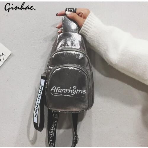 NEW Womens Chest Pack Bag Hip Hop Banana Belt Bag Mini High Quality Crossbody Bags Female PU Leather Waist Bags Purse Pocket