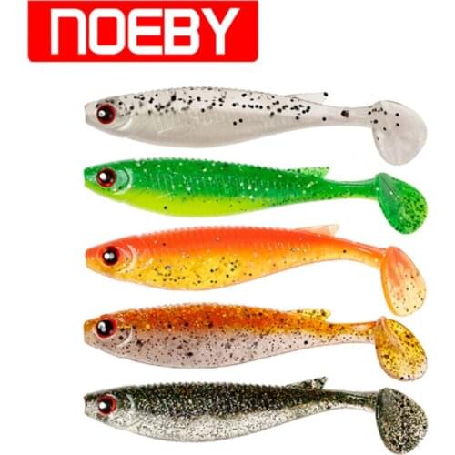 Noeby 4pcs Soft Baits 100mm/8g Fishing Lure Silicone Bait Isca Artificial Para Pesca Grub Bass Leurre Peche Wobbler Swimbait
