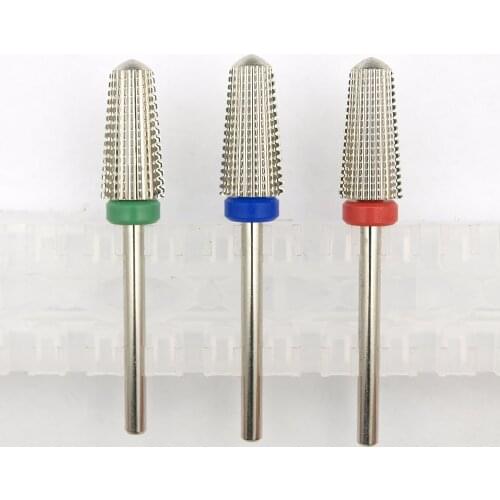 New Silver! 5 IN 1 Carbide multi-function Round Tungsten Carbide nail milling drill bits Double hand use