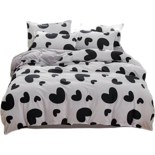Bedding Love Duvet Cover Bed Sheet Pillowcase Full King Queen Twin Size Brief Set