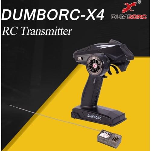 DUMBORC X4 4CH 2.4ghz RC Radio Transmitter and X6F Receiver RC Car Remote Controller Distance 400m-500m for RC Boat 4 Channel