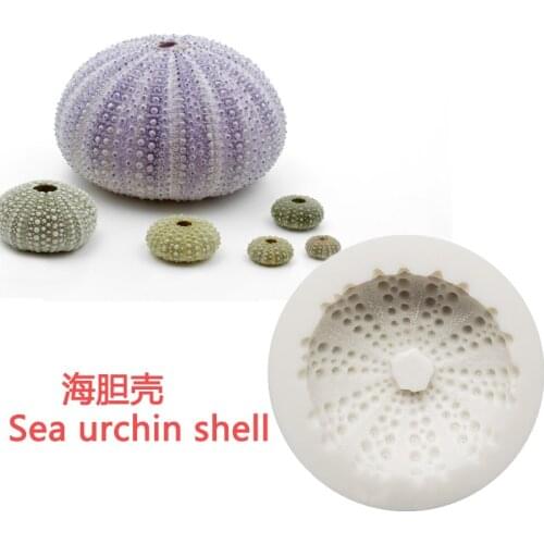 New type of sea urchin shell silicone mold marine animal sugar cake mold Candle Incense stone sugar baking
