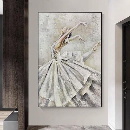 Contemporary Abstract 100%Hand Painted Painting Ballet Girl Wall Art Home Decor Picture Modern Oil Painting On Canvas Unframed