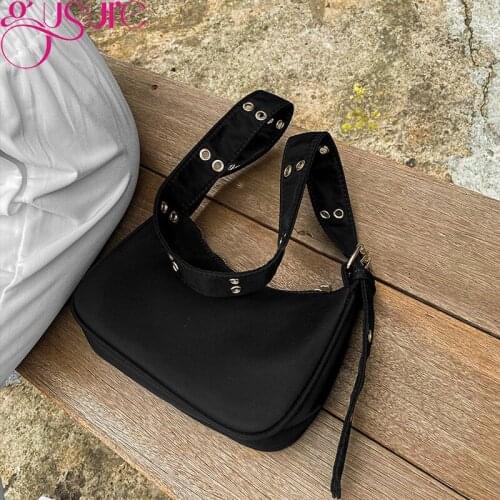 Gusure Fashion Nylon Women Shoulder Totes Handbags Solid Color Messenger Ladies Travel High Quality Crossbody Top-handle Bag