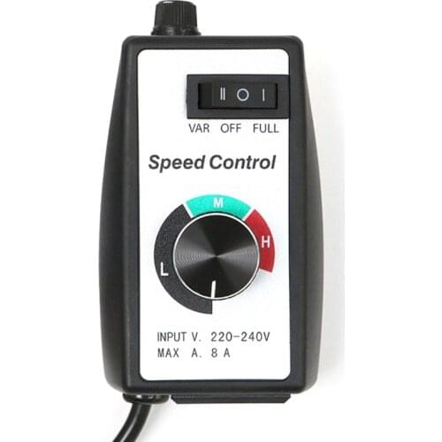 Universal EU Plug 230V 8A Stepless Motor Speed Controller Adjuster Duct Fan Governor Switch Dimmer Electric Regulator