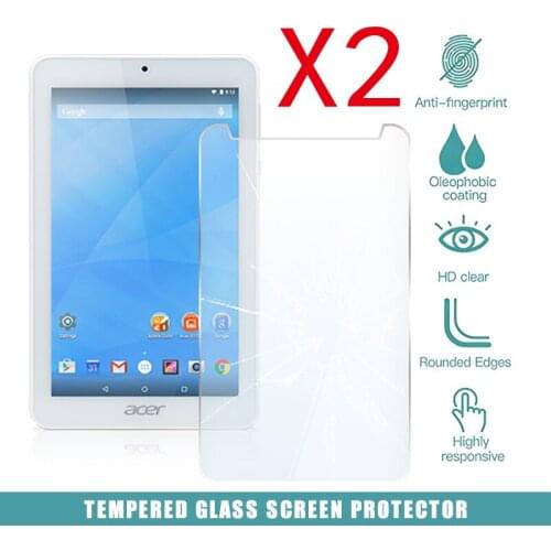 2Pcs Tablet Tempered Glass Screen Protector Cover for Acer Iconia One 7 B1-770 7" Full Screen Coverage Tempered Film