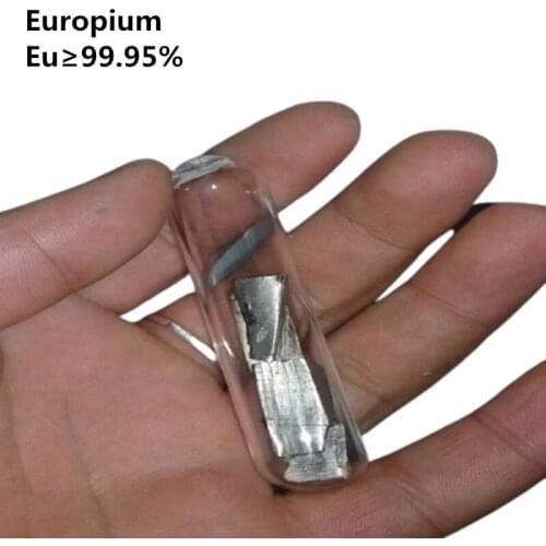 10g Metal Europium Specimen-99.95% Pure Rare Earth Metal Eu- Glass Seal
