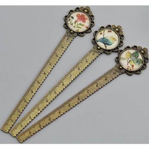 10cm Mini Retro Flower Bird Metal Ruler Sewing Measuring Gauge Quilting Diy Sewing Patchwork Tool