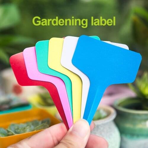 100PCS Plant Markers T-type Garden Labels Classification Writing Plate Board for Nursery Pots Garden Seedling Tags Mark Tools
