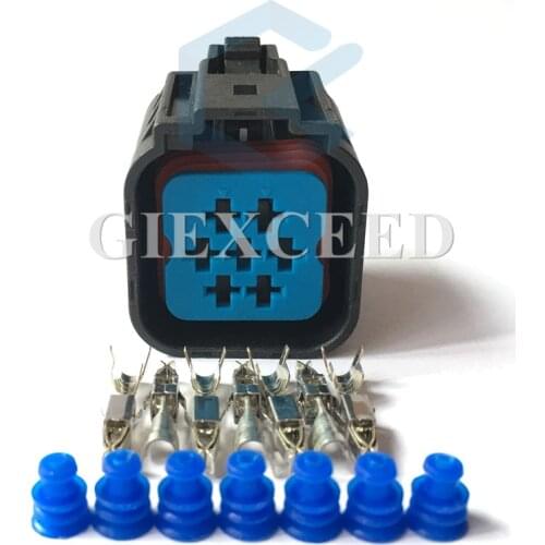 2 Sets 7 Pin Female Wire Connector Auto Plug Socket With Terminals