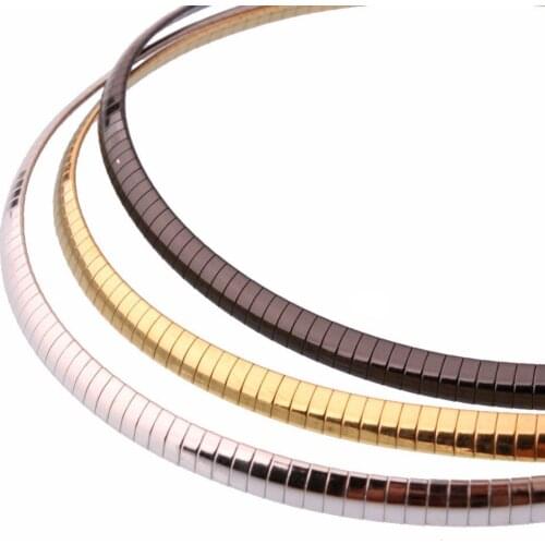 3/4/6/8mm New Wholesale Stainless Steel Silver Color/Gold/Black Flat Snake Chain Necklace For Men Women 18inch Unisexs Jewelry