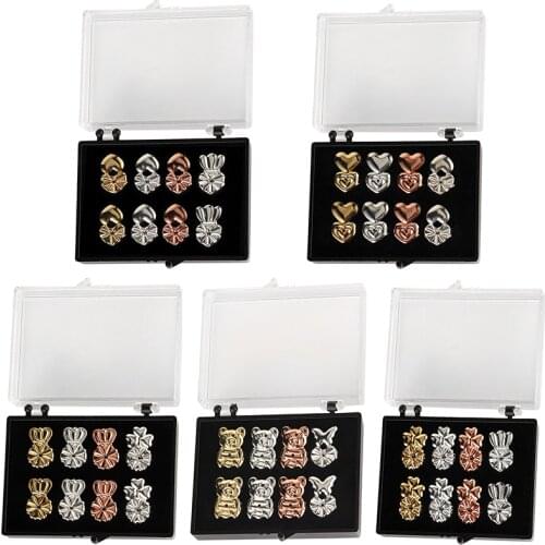 4 Pairs New Popular Love Heart Stud Back Earring Lifters Adjustable Earring Lifts Ear Lobe Ster