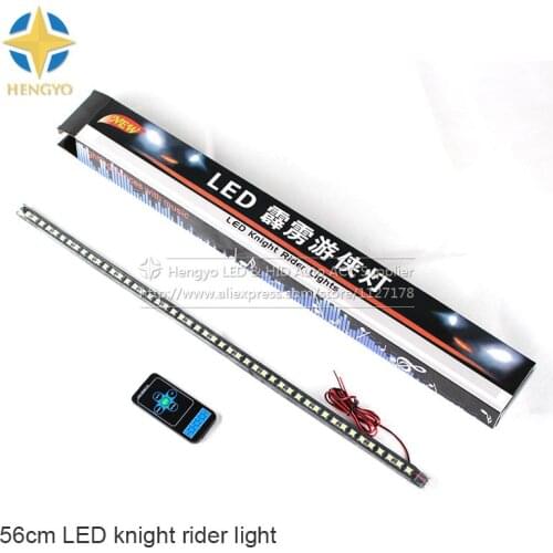 48-LED IP68 Waterproof 56CM Bar Light 5050 20modes Car LED Knight Rider lights LED Strip Scanner Lighting