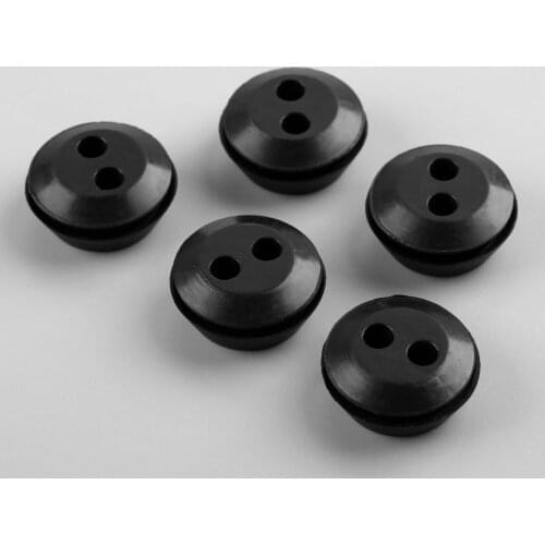 5x Brush Cutter Grass Trimmer Fuel Oil Pipe Hose Rubber Washer Black With 2 Holes Replacement Fuel Tank Pipe Tool Parts Set