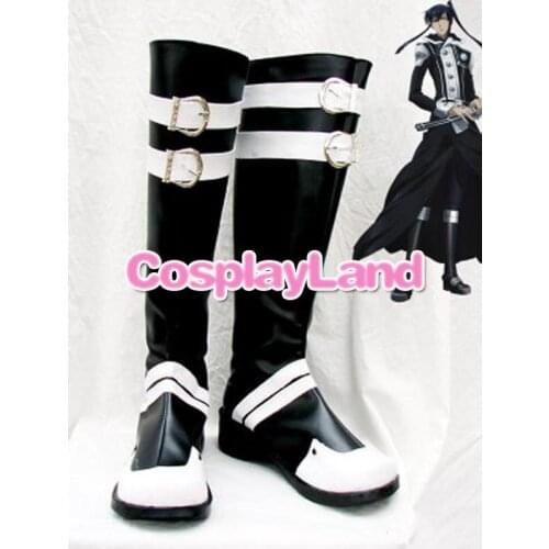 D Gray-Man Kanda Yuu Cosplay Boots Shoes Anime Party Cosplay Show Boots Custom Made for Adult Men Shoes