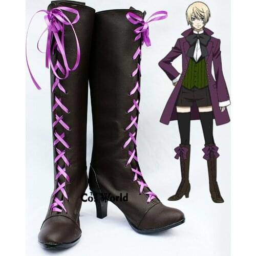 Black Butler Ⅱ Kuroshitsuji Alois Trancy Anime Customize Cosplay High Heels Shoes Boots
