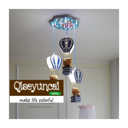 Qiseyuncai Nordic modern minimalist children balloon theme chandelier LED children room boy girl bedroom lighting