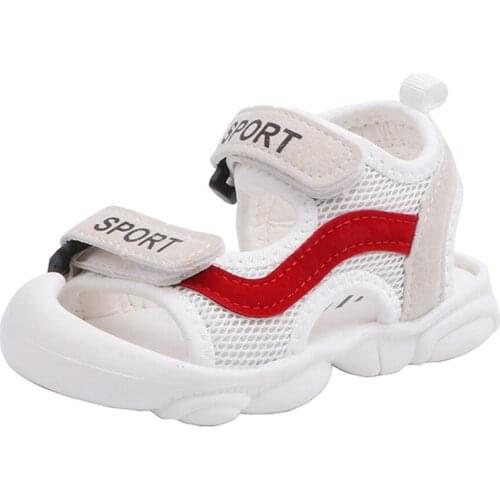 Childrens Summer Boys Girls Leather Sandals Baby Flats Beach Shoes Kids Sports Soft Non-slip Casual Toddler Sandals