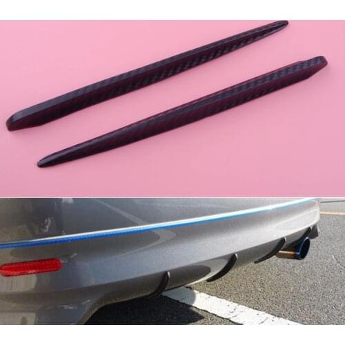 DWCX 2pcs Car Bumper Protector Corner Guard Anti-Scratch Strips Sticker Carbon Fiber Style Body Mirror Bars Protection