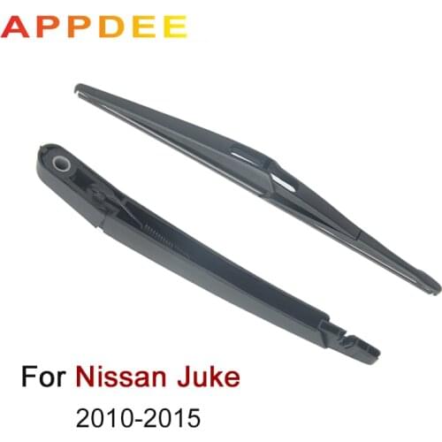 APPDEE Wiper 12" Rear Wiper Blade & Arm Set Kit For Nissan Juke 2010 2011 2012 2013 2014 2015 Windshield Windscreen Rear Window