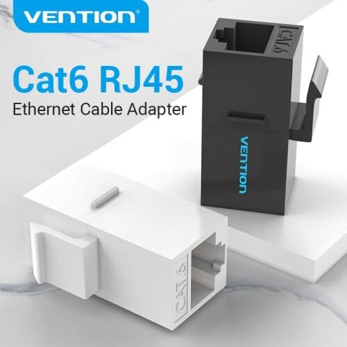 Vention RJ45 Connector Cat6 Cat5e Ethernet Cable Extender Adapter Female to Female Extension for Ethernet Cable RJ45 Coupler