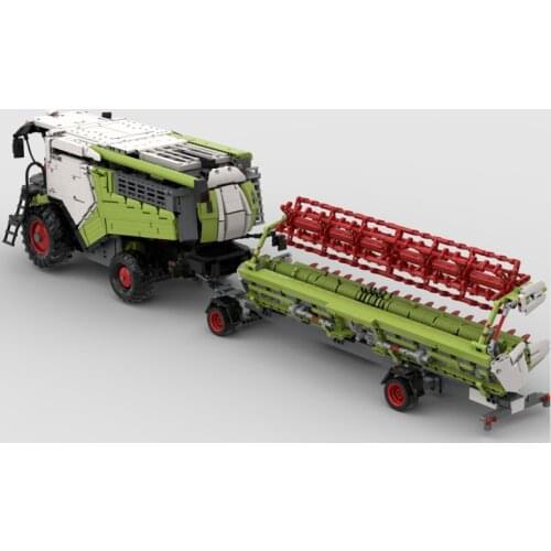 New technology building block MOC project 8900 combine tractor electric remote control assembly childrens toy gift model