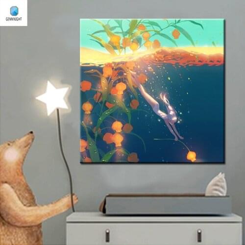 Diy coloring by numbers modular pictures home decor hand painted oil painting on canvas oil painting elegant anime girl