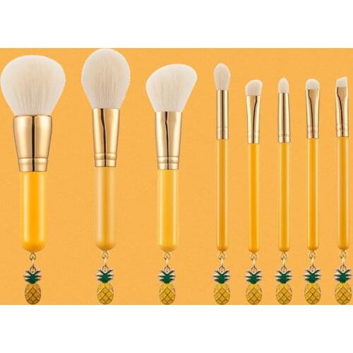 7X Makeup Brushes Set Powder EyeShadow Blending Eyeliner Eyelash Eyebrow Make up Beauty Cosmestic Brushes Pineapple Pendant Type
