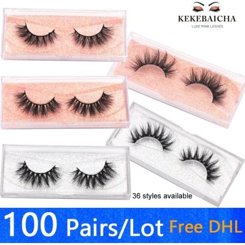 100pairs Free DHL 5D Dramatic Lashes Mink Eyelashes Wholesale 3D Mink False Eyelashes Bulk Lashes Multi Style Handmade Fake Lash