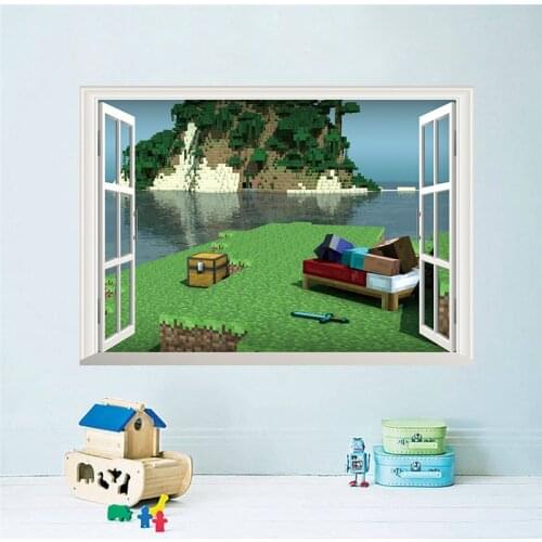 Cartoon Steve Games Wall Stickers Mosaic game posters decoracion hogar moderno wall stickers for kids rooms Anime poster
