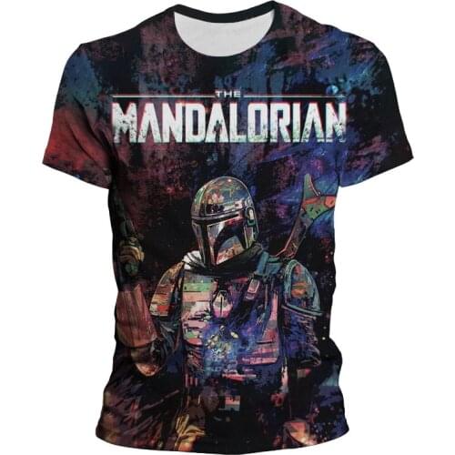 New 3D Print Mandalorian Baby Yoda T Shirt Men Women Children Summer Short Sleeve Tops Boy Girl Kids Tee Star Wars Cool T-shirt