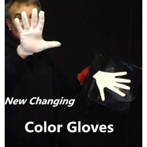 New Changing Color Gloves by Rossy (Pocket Version) Stage Magic Tricks A Multiple Quick Change Illusions Gimmick Kids Magic Fun