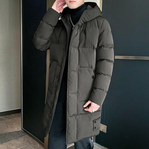 Overcoat for Male Padded Jacket Hooded Winter thick mens cotton shirt Slim cotton jacket warm coat down cotton padded clothes