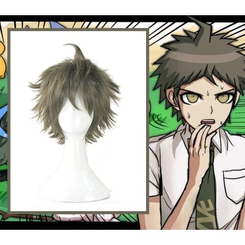 Anime Comic Danganronpa 3 The End of Hopes Peak High School Future Arc Cosplay Wigs Hinata Hajime Cosplay Wig Gray Hairs