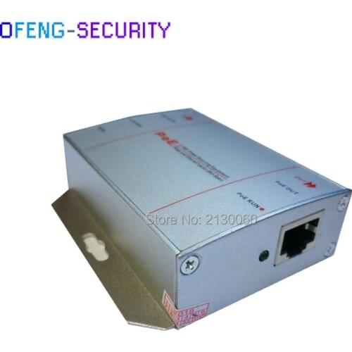 POE injector rj45 poe single port 2x Gigabit RJ45 Ports+ 1x DC Input Port ,bandwidth 10/100/1000 and Support IEEE802.3AF/AT