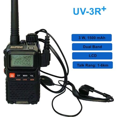 Bofeng MINI Walkie Talkie UV-3R Plus Dual Band LCD Portable CB Radio UV-3R+ Ham Radio Handheld FM Transceiver 3R Two Way Radio