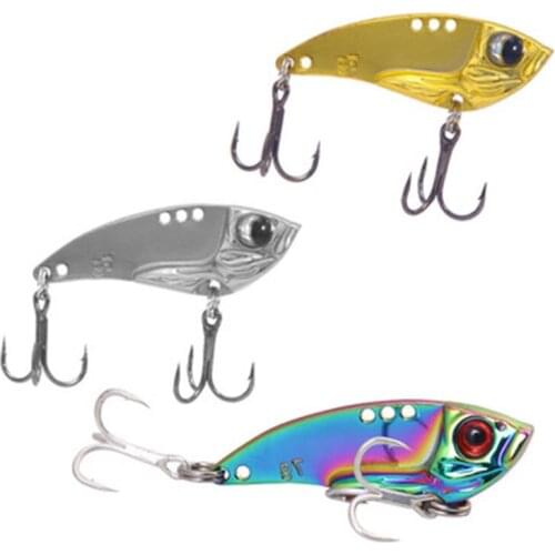 Luya Bait VIB Metal Ares Sequins Simulation Hard Bait Eyeliner Fine-tuning Balance Bait Hard Bait Fishing Tackle with Hook