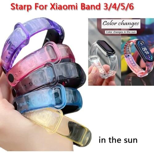 Transparent Silicone Strap for Xiaomi Mi Band 6 5 Replaceable Smartwatch Wrist Clear Belt for Xiaomi Mi3 4 In Sunglight Bracelet