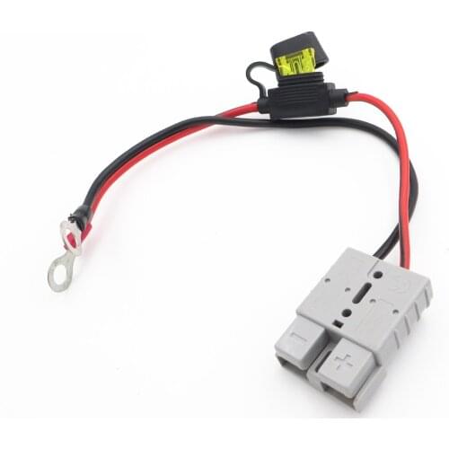 1 SET X 50A 600V SB50 Connector with 30cm 2.5mm2 solar cable 10A waterproof fuse for portabel solar panel