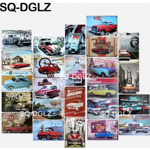 [SQ-DGLZ] New The Original Ride Tin Sign ROUTE 66 Metal Crafts MOTEL Painting Plaques Art Poster