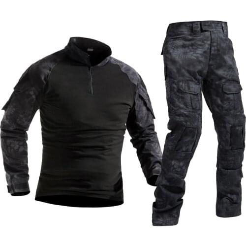 Tactical Suit Military Uniform Training Suit Combat Camouflage Hunting Shirts Cargo Pants Paintball Clothes Sets X491D