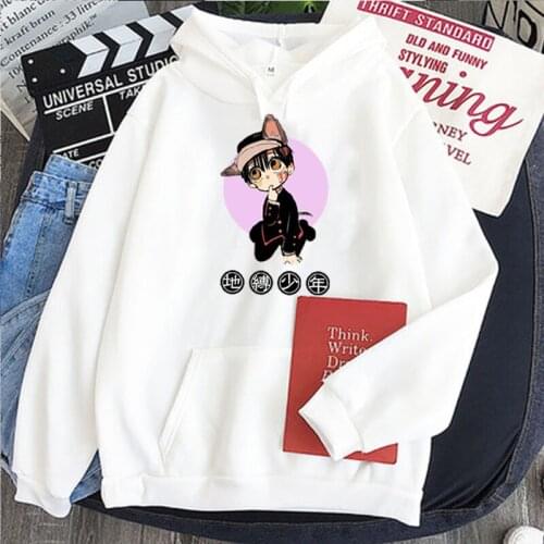 Anime Cartoon Toilet-Bound Hanako-Kun Long Sleeves Hoodie Sweatshirt Men Women Pullover Print Unisex Hip Hop Regular Clothes